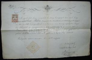 1902 Bírói kinevezés okmánybélyeggel és szárazpecséttel