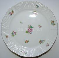 6db kézzel festett  Eton-mintás jelzett Herendi porcelán lapos tányér,  Handpainted Herend chinaware plates, d:25 cm