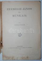 Sörös Pongrácz: Zermegh János és munkája. Bp., 1907, Athenaeum, 42p. Különlenyomat a Századok 1907-i...