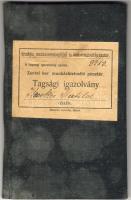 Tagsági igazolvány Országos Munkás-, és Betegsegélyező és Balesetbiztosító Pénztár