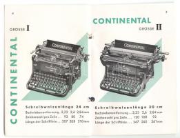 cca 1930 Continantal írógépek 28 oldalas fényképes katalógusa / Catalogue of typewriters