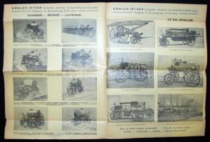 Köhler tűzoltófecskendő-gyár képes termékismertető reklámnyomtatvány + egy termékfotó 48x30 cm