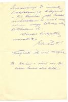 cca 1890 Eisenhut Ferenc festőművész saját kézzel írt levele Telepy Károly festőnek, melyben köszöne...