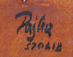 Dajka jelzéssel: Kopár hegyek, olaj, farost, 22×15 cm