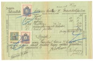 1910 Budapest VII. Sziklai tanszerkereskedés számla