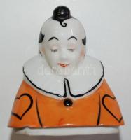 1935-1937 Nagyméretű, kézzel festett, jelzett William Goebel porcelán lámpa bohóc formájú tinta- és ...