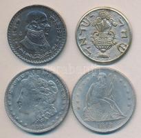 Vegyes tétel, közte Mexikó 1962. 1P + 2db klf USA 1$ hamisítvány + 1db izraeli emlékérem T:vegyes