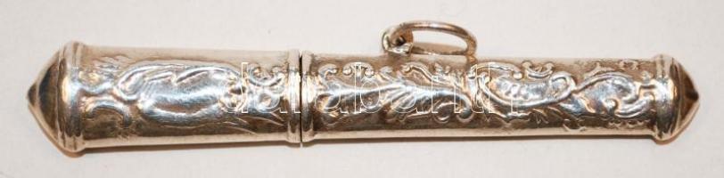 Ezüst (Ag) tűtartómedál / 
Silver needle case medallion, 7,5cm, 9,9gr