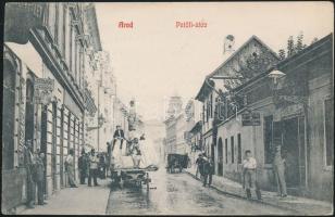 Arad Petőfi street, jewelry workshop, Shop of Pollák Ármin, Sztojkai mineral water storage