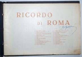 cca 1900 Ricordo di Roma. Képesfüzet Rómáról fényképfelvételekkel / 
Rome album