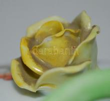 Herendi Viktória mintás bonbonier, kézzel festett, áttört, 1 mm.-es lepattanásokkal a rózsákon, m:12...