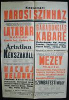 1949 4 db klf nagyméretű színházi plakát / 4 different theater posters
