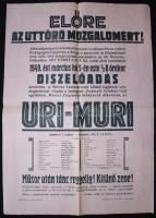 1949 4 db klf nagyméretű színházi plakát / 4 different theater posters