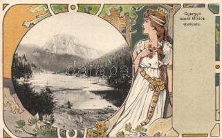 Gyilkos-tó, Art Nouveau, litho (EK)