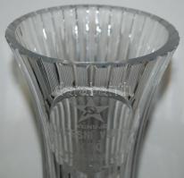 1949 Távgyalogló által kapott ólomkristály győzelmi serleg, csiszolt, metszett, csehszlovák feliratt...