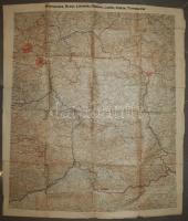 1915 Varsó. Breszt-Litovszk és környéke osztrák katonai térkép. (hajtásoknál szakadásokkal) / Warsaw and area Austrian military map. 110x100 cm