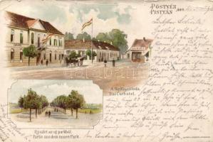 1898 Pöstyén spa, café, litho (b)