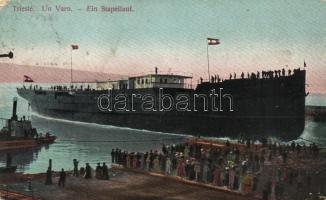 Trieste steamship launching ceremony (Rb)