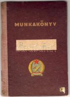 1db Munkakönyv 1952-ből, Rákosi címerrel