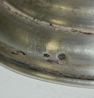 Ezüst talpas, kobalt kék, kristály kehely, jelzett, hibátlan, m:20 cm, d:9 cm