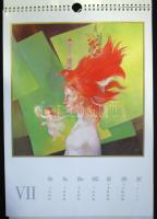 Szász Endre, Hotel Erika Tihany számára készített album naptára 1988, teljes, 42×30 cm, 13 oldalas