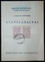 1935 Baross szövetség alapszabályai 30 p.