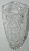 Ólomkristály váza 14 cm, hibátlan