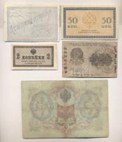 Oroszország 1909-1919. 8db különféle bankjegy T:vegyes
Russia 1909-1919. 8 different banknotes C:mix...