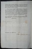 1817 Kollonitz László érsek halotti értesítője viaszpecséttel