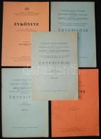 cca 1930 5 db intézeti értesítő