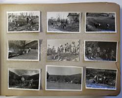 cca 1940 Legalább 400 darab képet tartalmazó fotóalbum Kárpát-medencei táj és városképekkel, csládi ...