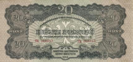 1944. 20P "V.H." (5x) sorszámkövetés T:I-/II