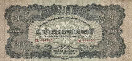 1944. 20P "V.H." (5x) sorszámkövetés T:I-/II