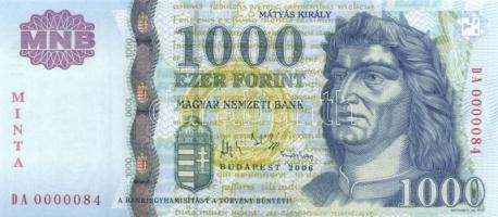 2006. 1000Ft "Minta" (2x) sorszámkövetéssel! T:I