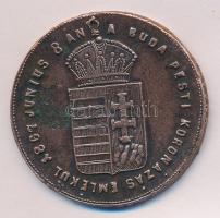 1867. "Magyar Emlék Pénz / Emlékül az 1865-ös Országgyűlés megnyitására / Buda Pesti Koronázás ...