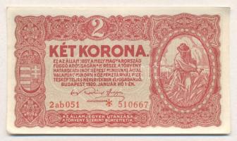 1920. 2K "2ab *" (3x) egymás utáni sorszámokkal T:I- fo.,II(hajtatlanok)