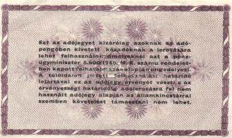 1946. 5db különféle adópengő T:II,III