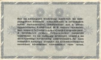 1946. 5db különféle adópengő T:II,III