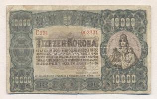 1923. 10.000K "Magyar Pénzjegynyomda Rt." T:III-