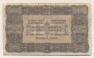 1923. 5000K "40 FILLÉR NEGYVEN FILLÉR" felülbélyegzéssel T:V