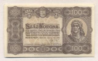 1923. "Magyar Pénzjegynyomda Rt" 100K T:II(csak saroktörés)