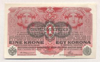 1916. 1K zöld "Deutschösterreich" fny-sal T:I-