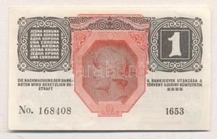 1916. 1K zöld "Deutschösterreich" fny-sal T:I-