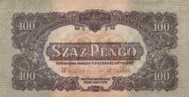 1944. 50P (2x) + 100P (2x) kétféle méret "A Vöröshadsereg Parancsnoksága" T:II,III