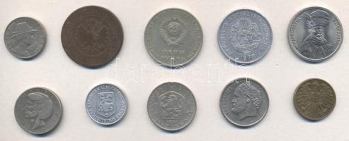 Vegyes fémpénz tétel, közte 15 ország pénzei, összesen 43db T:vegyes
Mixed metal coins, all 43pcs C:...