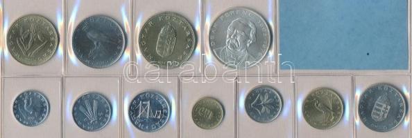 1994. 10f-200Ft 11db klf érmés forgalmi sor fóliatokban (200Ft Ag "Deák") T:1