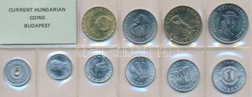 1989. 2f-20Ft 10db klf érmés forgalmi sor fóliatokban T:1