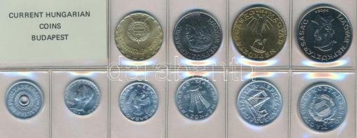 1986. 2f-20Ft 10db klf érmés forgalmi sor fóliatokban T:1