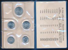 1975. 2f-10Ft 9klf "Magyar Népköztársaság" forgalmi érméi "kalauzkék" műbőrtokba...