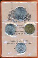 1976. 2f-10Ft 9klf "Magyar Népköztársaság" forgalmi érméi narancssárga műbőrtokban T:1